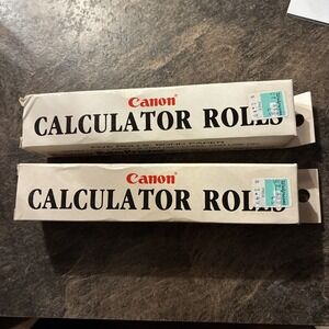 Two Canon Palm Printer Calculator Paper Rolls Box of 5 Rolls 1.5" W x 32' L NEW
